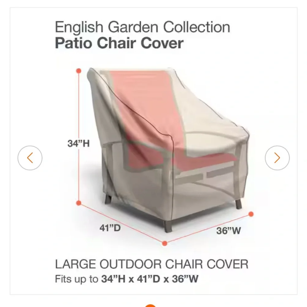 NEW Set of 2 waterproof outdoor Patio Chair Covers for large chairs furniture
